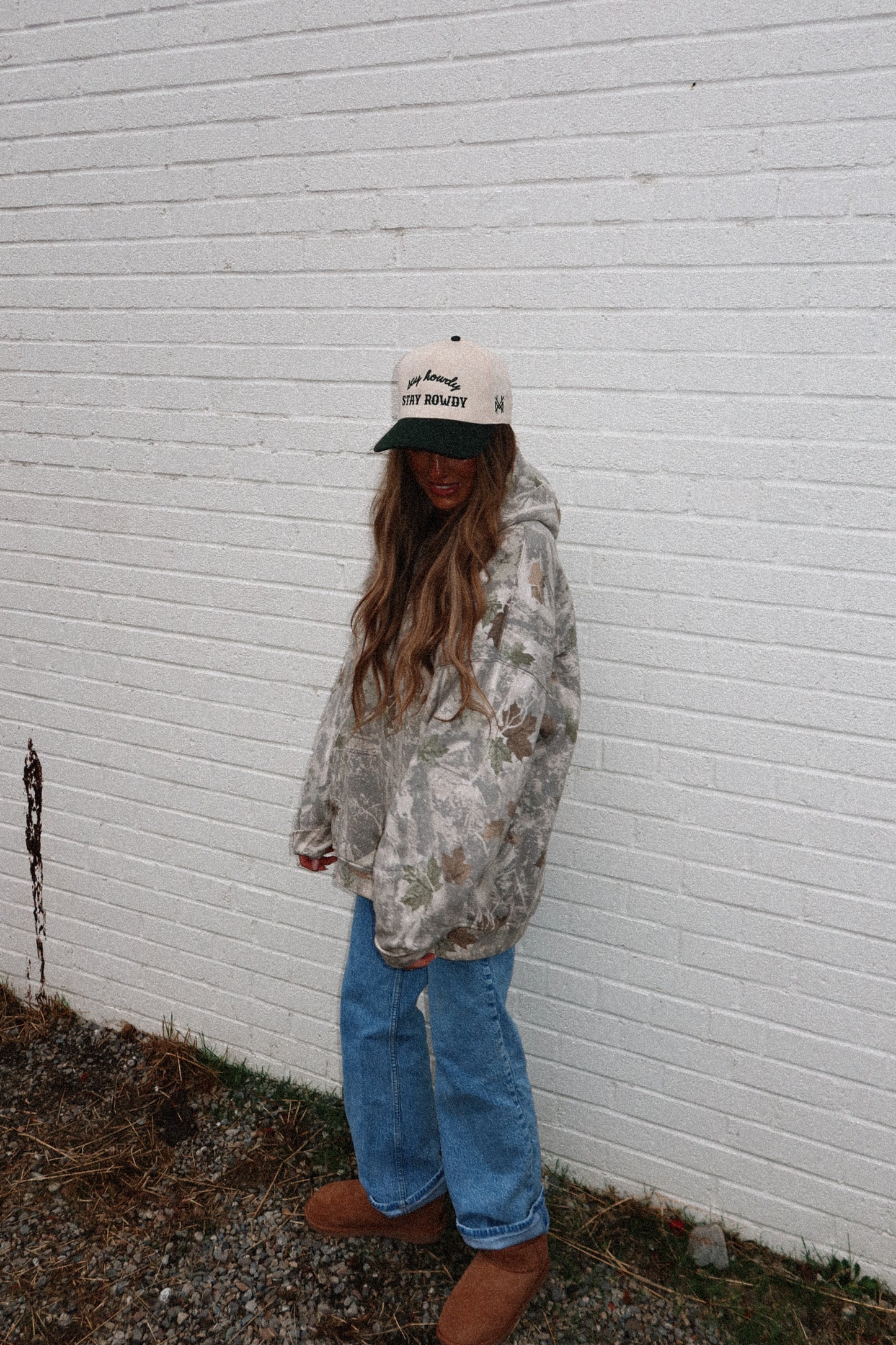 Say Howdy Stay Rowdy Trucker Hat- Green