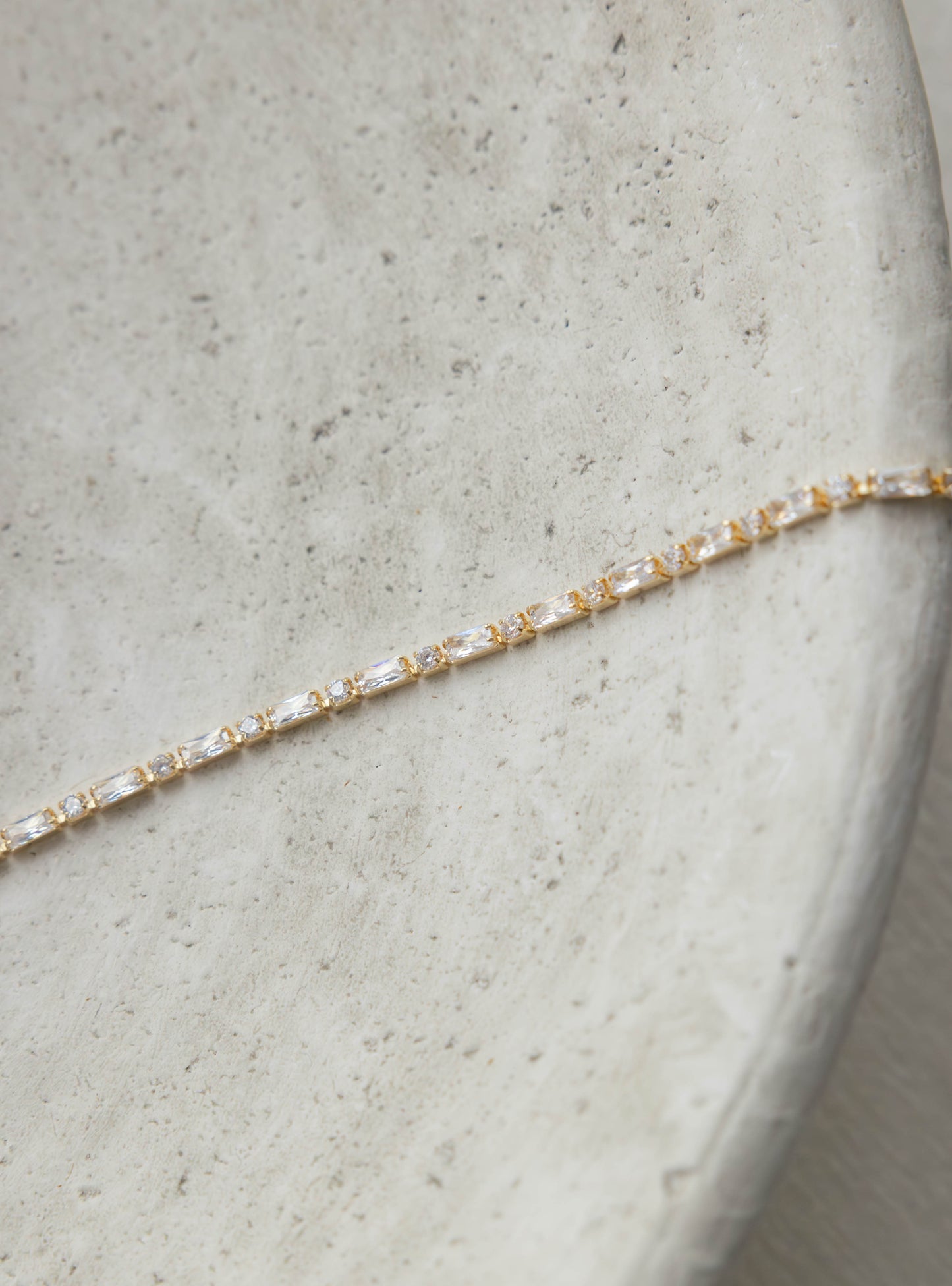 Gold Filled Baguette Tennis Bracelet